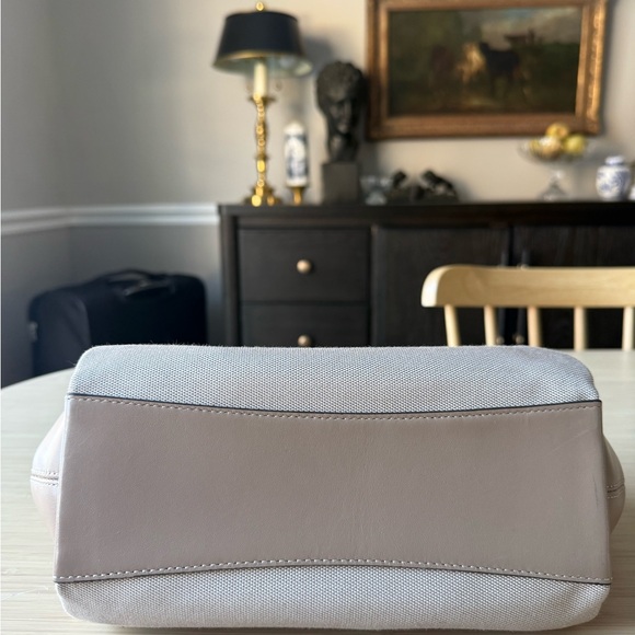 Coach Beige Leather and Canvas Satchel - Picture 5 of 8